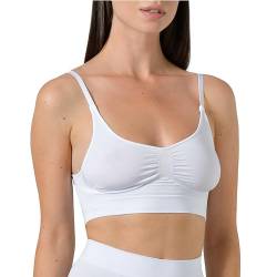 Risalti BH Damen Ohne Bügel Shaping Top Schmalen Trägern - BH Ohne Bügel, Bustier Damen, Bralette Damen, Shapewear Damen Aus Mikrofaser, BH Push Up, Push Up BH Nahtlose - Made In Italy von Risalti