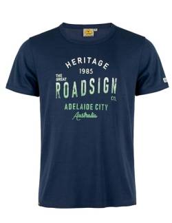Roadsign Australia Herren T-Shirt im australischen Lifestyle-Design mit Print und Rundhalsausschnitt navy | 2XL von Roadsign Australia