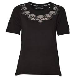 Damen T-Shirt - Silver Skull - black S von Roberto Geissini