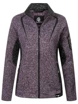 Rock Creek Damen Jacke Fleecejacke Übergangsjacke Windbreaker Fleece Jacken Outdoorjacke Stehkragen Damenjacke Melange Fleecejacke Sweatjacke Pullover D-505 Violett M von Rock Creek