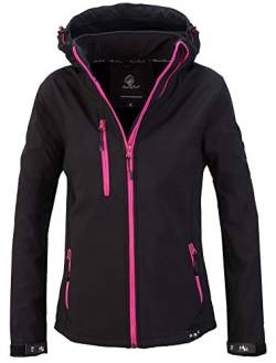 Rock Creek Damen Softshell Jacke Windbreaker Regenjacke Übergangsjacke Softshelljacke Damenjacke Regenmantel Outdoorjacke D-412 Schwarz L von Rock Creek