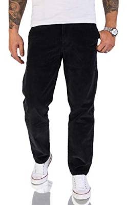 Rock Creek Herren Cord Hose Regular Fit Chino Hose Klassische Hosen Herrenhose Straight Cut Chinos Herren Cordhosen RC-2156 Schwarz W33 L30 von Rock Creek