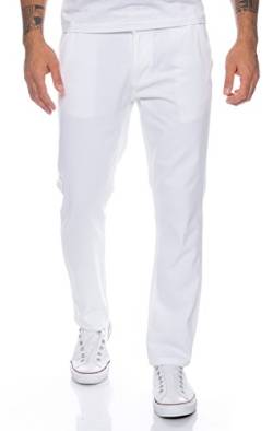 Rock Creek Herren Designer Chino Hose Regular Slim Chinohose RC-390 Weiß W30 L32 von Rock Creek