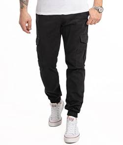 Rock Creek Herren Hose Cargohose Tapered Fit Chino Hose Cargo Hose Jogging Pants Männerhose Freizeithose Hosen Herrenhose RC-2356 Schwarz W40 L30 von Rock Creek