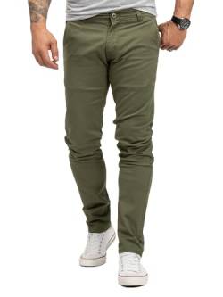 Rock Creek Herren Hose Stretch Chino Basic Sommer Hose Regular Fit Lange Hose Stoff Hose Sommerhose Männerhose H-379 Olive W36 L30 von Rock Creek