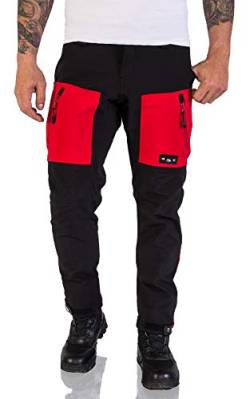 Rock Creek Herren Softshell Hose Cargohose Outdoorhose Wanderhose Herrenhose Wasserdicht Skihose Arbeitshose Winter Hose H-196 Schwarz S von Rock Creek