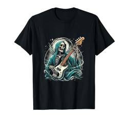 Skelett-Rockgitarre, Gitarrist, Gitarrist, Spieler, Herren, Jungen, Mädchen T-Shirt von Rock Guitar Fire Guitarist Apparel Co.