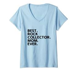 Damen Die beste Rocksammlerin aller Zeiten Rocks Collecting Mineral T-Shirt mit V-Ausschnitt von Rock Hunting Rock Collector Gifts