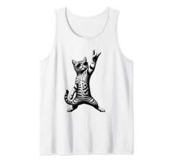 Lustiges Musik Festival Rock Katze Rock n Roll Tank Top von Rock Musiker Geschenk für Konzert Damen & Herren