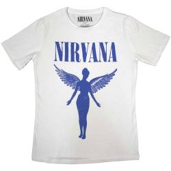 Nirvana Angelic Blau Mono Damen Skinny Fit T Shirt XXL von Rock Off officially licensed products