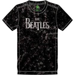 Black Snow Wash The Beatles Drop T Logo offiziell Männer T-Shirt Herren (X-Large) von Rock Off