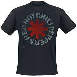 Red Hot Chili Peppers Stencil offiziell Männer T-Shirt Herren (Medium) von Rock Off