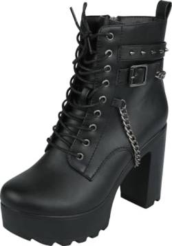 Rock Rebel by EMP Damen Boots With Belts And Chains schwarz EU40 von Rock Rebel by EMP