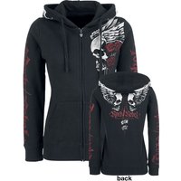 Rock Rebel by EMP - Rock Kapuzenjacke - Freaking Out Loud - S bis 3XL - für Damen - Größe 3XL - schwarz von Rock Rebel by EMP