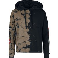 Rock Rebel by EMP - Rock Kapuzenpullover - Hoody Spray Bleach Look - S bis XXL - für Damen - Größe L - schwarz von Rock Rebel by EMP