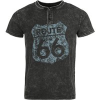 Rock Rebel by EMP - Rock T-Shirt - Rock Rebel X Route 66 - T-Shirt - S bis L - für Männer - Größe M - schwarz von Rock Rebel by EMP