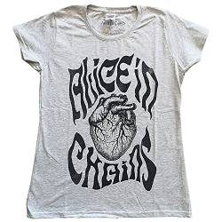 Alice In Chains T Shirt Transplant Nue offiziell Damen Skinny Fit Heather Grau von Rockoff Trade