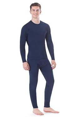 Rocky Thermounterwäsche für Herren (Long Johns Thermal-Set) Shirt & Hose, Basisschicht mit Leggings/Unterhose Ski/Extreme Kälte, Marineblau, 6X-large von Rocky