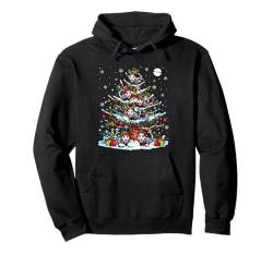 Gruppe Santa Rentier Elf Opossums auf Weihnachtsbaum bunt Pullover Hoodie von Rodent Christmas Costume