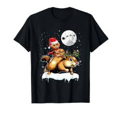 Weihnachtsmann Lebkuchen Reiten Gopher Weihnachtsplätzchen Nager T-Shirt von Rodent Christmas Costume