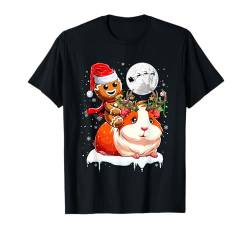 Weihnachtsmann Lebkuchen reitend Meerschweinchen Weihnachtsplätzchen Nager T-Shirt von Rodent Christmas Costume