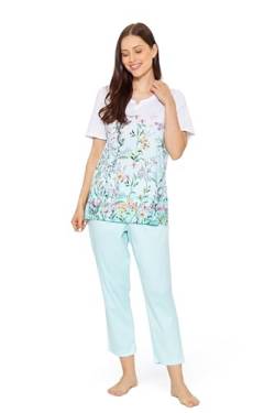 Rösch Pyjama mit Frühlingsblumen-Druck 100% Baumwolle 1243158 40 16429 von Rösch