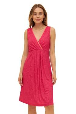 Rösch Strandkleid mit Wickeloptik Tupfen-Druck Pink Viskose/Elasthan 1235642 44 16548 von Rösch