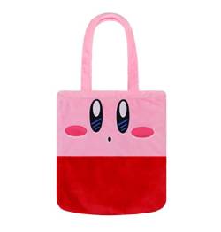 Roffatide Anime Frauen Plüsch Umhängetasche Kirby Flauschige Tasche Unterarmtasche aus Korallenfleece Rose Red Handtasche mit Henkel von Roffatide