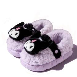 Roffatide Anime My Melody Rabbit Cinnamon Dog Kuromi Womens Fuzzy Memory Foam Slippers Cozy Plush Home Slippers Fluffy Furry House Shoes Indoor Outdoor Slide Slipper LilaB 36-37 von Roffatide