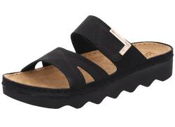 Rohde FOGGIA-D Damen, Frauen, Pantoletten, Slipper,Slides,Sandalen,Sommerschuhe,Freizeitschuhe,schluepfschuhe,Mules,Clogs,SCHWARZ,42 EU von Rohde