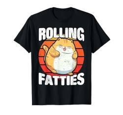 Fettleibiges Katzen-Design für Katzenliebhaber, rollende Fatties korpulente Katze T-Shirt von Rolling Fatties Cat