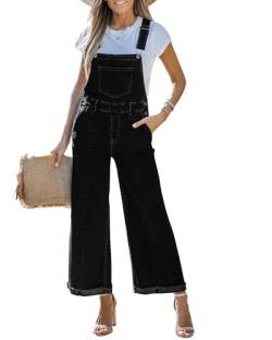 Roskiky Jumpsuit Damen Chino Damen Hose Jumpsuit Damen Sexy Jumpsuit Mädchen Damen Overall Sommer Damen Hose Schwarz Schwarz S von Roskiky