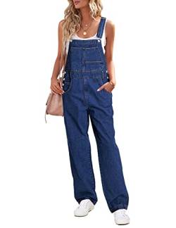 Roskiky Latzhose Damen Jeans Jumpsuit Damen Lang Overall Damen Jeans Damen Overall Elegant Playsuit Damen Overall Damen Sommer Sargassosee L von Roskiky