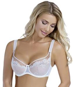 Rosme Lingerie gepolsterter Halbschalen-BH für Damen, Kollektion Jessica, Elfenbein, Größe 85H von Rosme