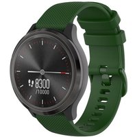 Rosnek Smartwatch-Armband 18/20/22mm, Premium-Silikonkautschuk, für Männer Frauen Fitness Sport, schweiß- und wasserfest, mit Edelstahlschnalle von Rosnek