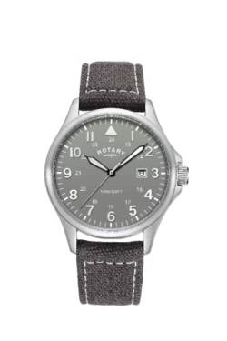 Rotary Pilot GS00473/48 Herren-Armbanduhr Analog Quarz Grau von Rotary