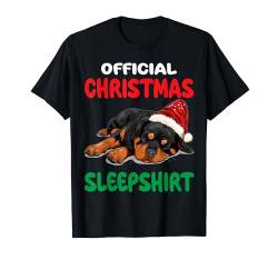 Süßes Rottweiler Dog Offizielles Weihnachts-Schlafshirt T-Shirt von Rottweiler Christmas Pajamas & Nightgown .Co