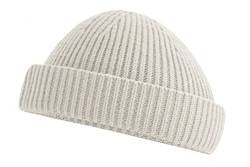 Roughtex Fisherman Beanie Rippstrick Fischermütze Kurze Strickmütze Flache Kuppe rPET Oatmeal von Roughtex