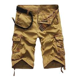 Rouingdd Shorts Herren Cargo Bermuda Loose Shorts Freizeithose Leichte Stretch Strand Laufshorts Cargo-Shorts Sommer Sport Mit Taschen Sporthose Cargohose Baumwolle Bequem Chino Shorts von Rouingdd