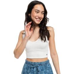 Roxy Please Come Back - Cropped Top for Women - Crop Top - Frauen - L - Weiss. von Roxy