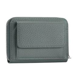 Royal Bagger RFID-Blockierung Kreditkarten Inhaber, Geldbörse aus echtem Leder, Mode Casual Change Pouch für Frauen (Almond grün) von Royal Bagger