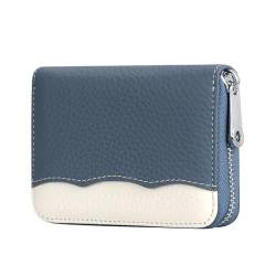 Royal Bagger RFID-Blockierung kurze Geldbörsen, Geldbörse aus echtem Leder, Mode-Casual-Karten halter für Frauen (Blau) von Royal Bagger