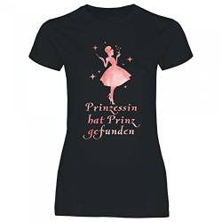 Royal Shirt a50 Damen T-Shirt Prinzessin | JGA Prinz Princess Party Hochzeit, Größe:L, Farbe:Black von Royal Shirt