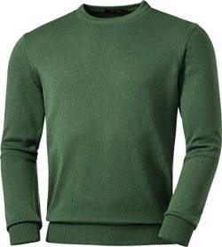 Royal Spencer Herren Rundhals-Pullover aus Kaschmir-Seide, Kaschmirpullover in Mehreren Farben, kuscheliger Winterpullover, angenehm zu tragen, Grün, XL von Royal Spencer