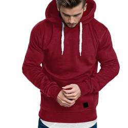 Rrongwn Kapuzenpullover Herren Langarm Hoodie Herren Warm Pullover mit Kapuze Casual Kapuzenjacke Hoodie Baumwolle Sweatshirt Kordelzug Hoody mit Tasche von Rrongwn