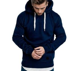 Rrongwn Kapuzenpullover Herren Langarm Hoodie Herren Warm Pullover mit Kapuze Casual Kapuzenjacke Hoodie Baumwolle Sweatshirt Kordelzug Hoody mit Tasche von Rrongwn