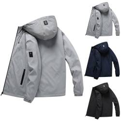 Rrongwn Softshelljacke Herren Leichte Fahrrad Windjacke Atmungsaktiv Regenjacke Wasserdicht Outdoorjacke Winddichte Übergangsjacke Windbreaker Outdoor Jacken Trekking Funktionsjacke von Rrongwn