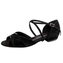 Rummos Damen Tanzschuhe Lola - Nubuck Schwarz - Medium (Normal) - 2 cm Block - EUR 40,5 von Rummos