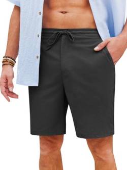 Runcati Sommer Kurze Hosen Herren Chino Shorts Regular Fit Casual Short mit Taschen Schwarz XX-Groß von Runcati