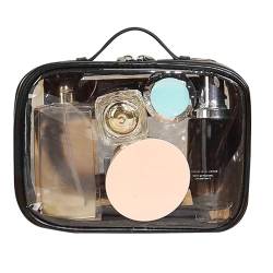 Rurunklee Klare Schminktaschen,Make-up-Kosmetik-Organizer-Beutel - Durchsichtiger Make-up-Koffer mit tragbarem Griff für Hautpflege-Toilettenartikel, Shampoo, Geburtstagsgeschenke für Frauen und von Rurunklee